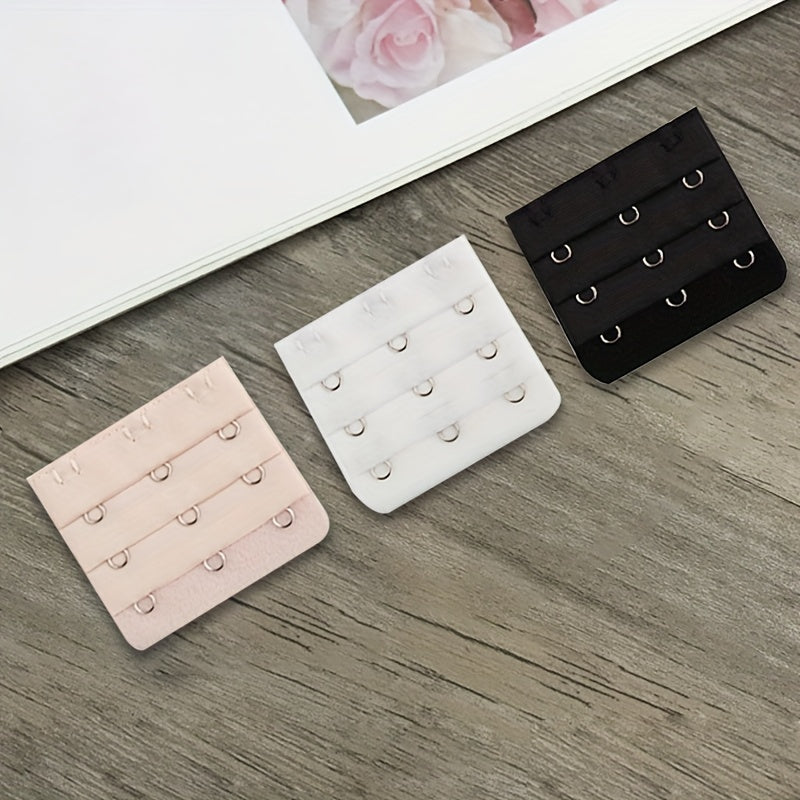 4pcs 3 Hooks Bra Strap Extenders Adjustable Comfort Band