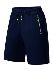 Men's Loose Sports Shorts with Zipper Pocket