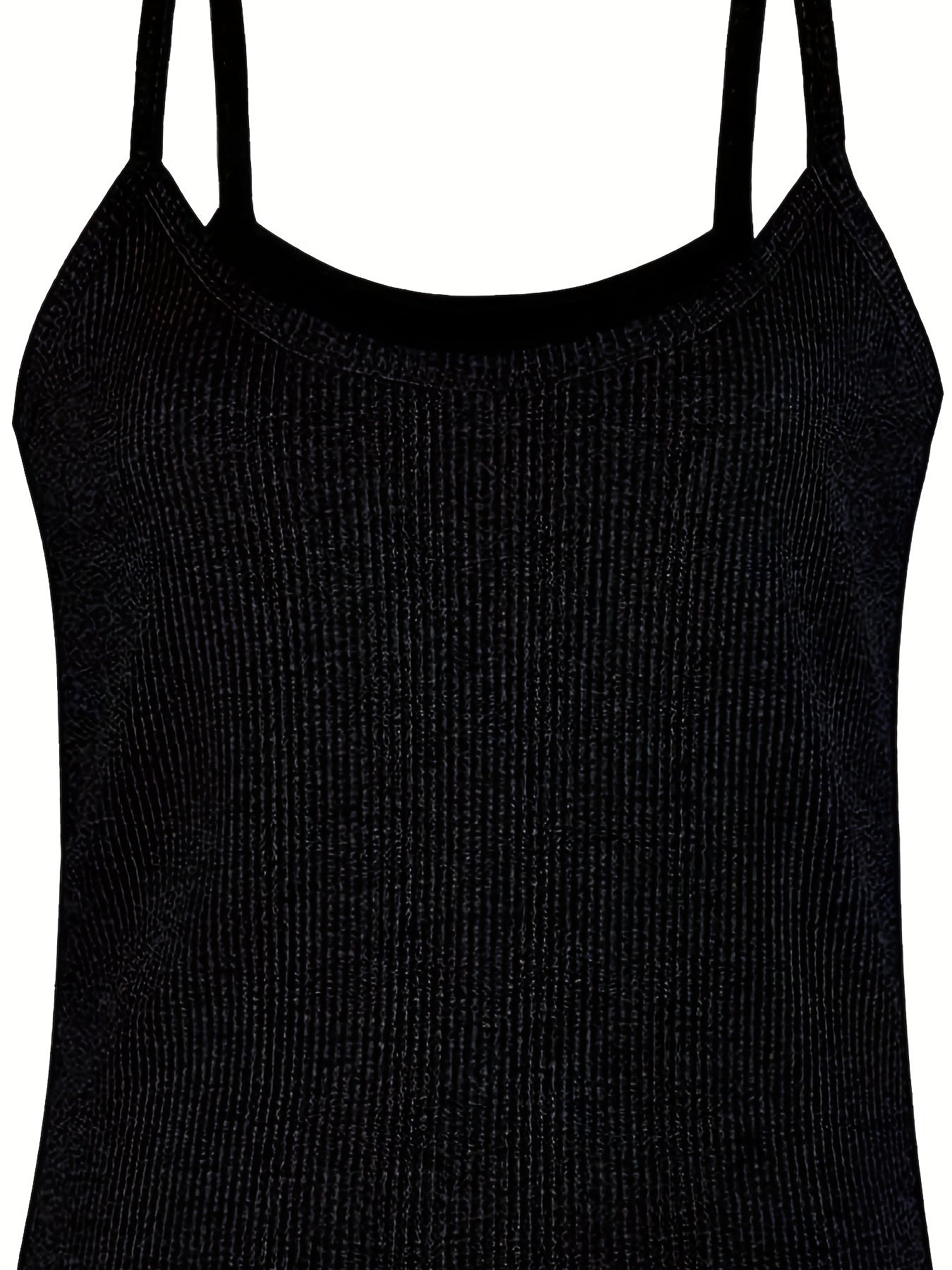 Solid Sleeveless Spaghetti Tank Top Sexy Stretchy Stylish All Match Vest