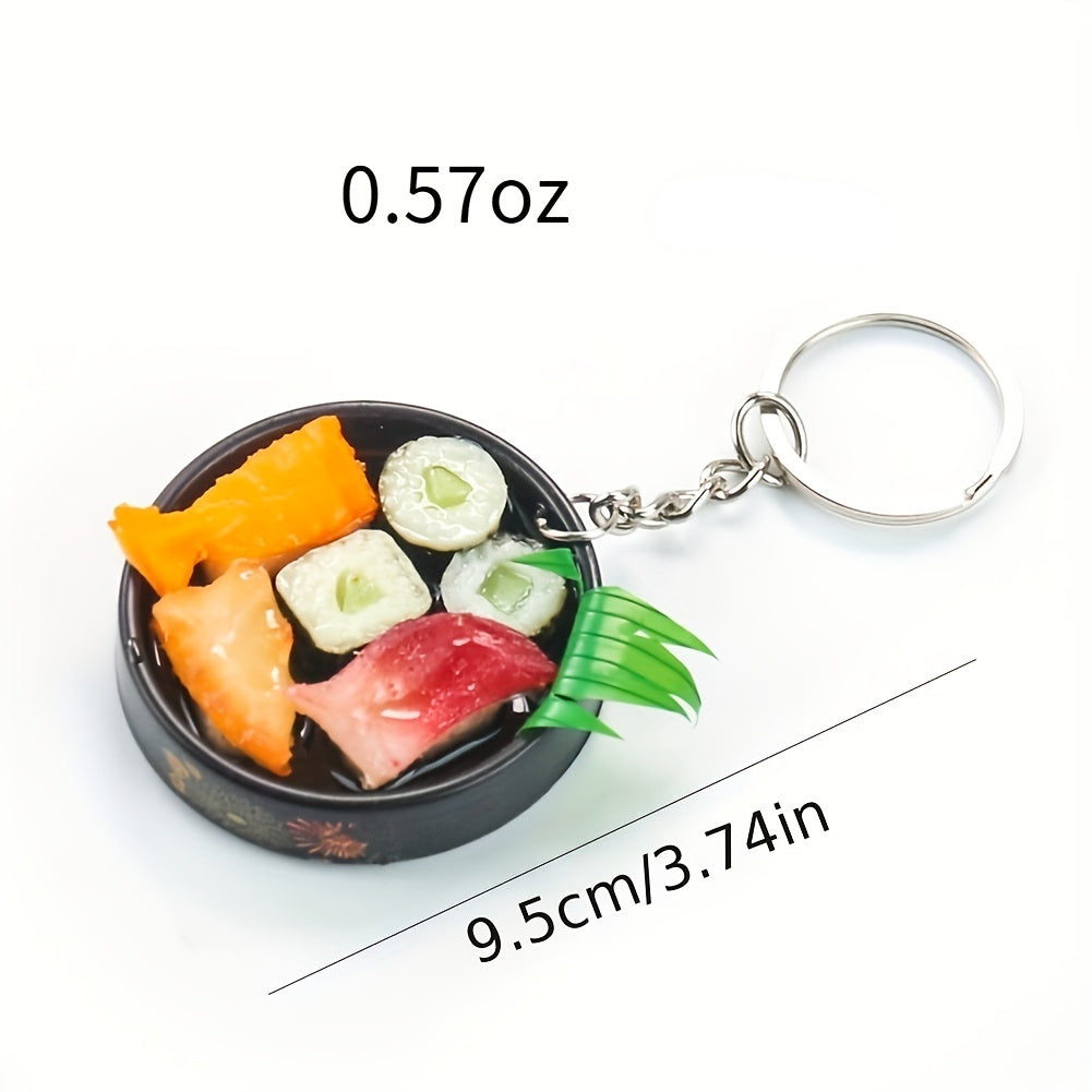 Sushi Seafood Sashimi Lunch Box Keyring Fun Food Keychain Gift