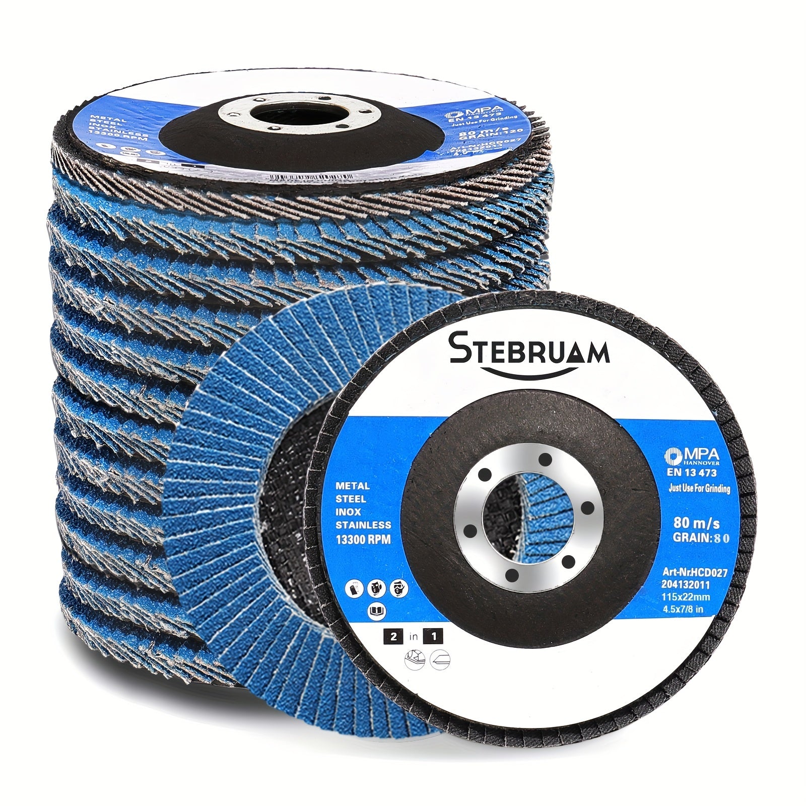 7 8 High Density Jumbo Zirconia Flap Disc 80 Grits