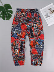 Boys Casual Ethnic Pattern Pants Spring Autumn Kids
