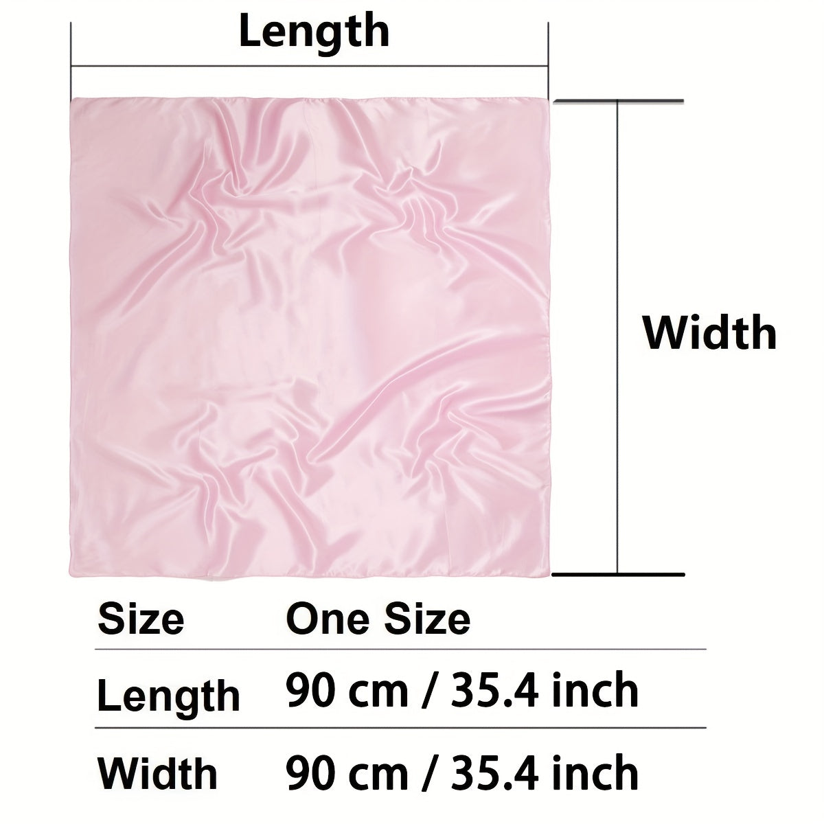 Large Bandana Classic Satin Scarf Women Silk Neckerchief