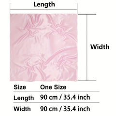 Large Bandana Classic Satin Scarf Women Silk Neckerchief