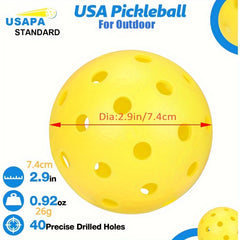 12pcs Pickleball 40 Holes Outdoor Training Set Great Bounce Visibility