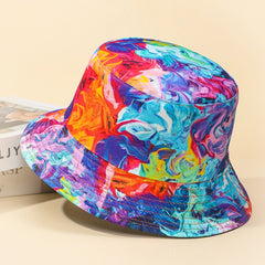 Men's Tie Dye Print Bucket Hat for Outdoor Activities