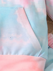 Toddler Girls Tie Dye Hoodie Pants Set