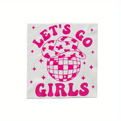 Pink Cowgirl Party Tableware Set Disposable Paper Plates & Napkins