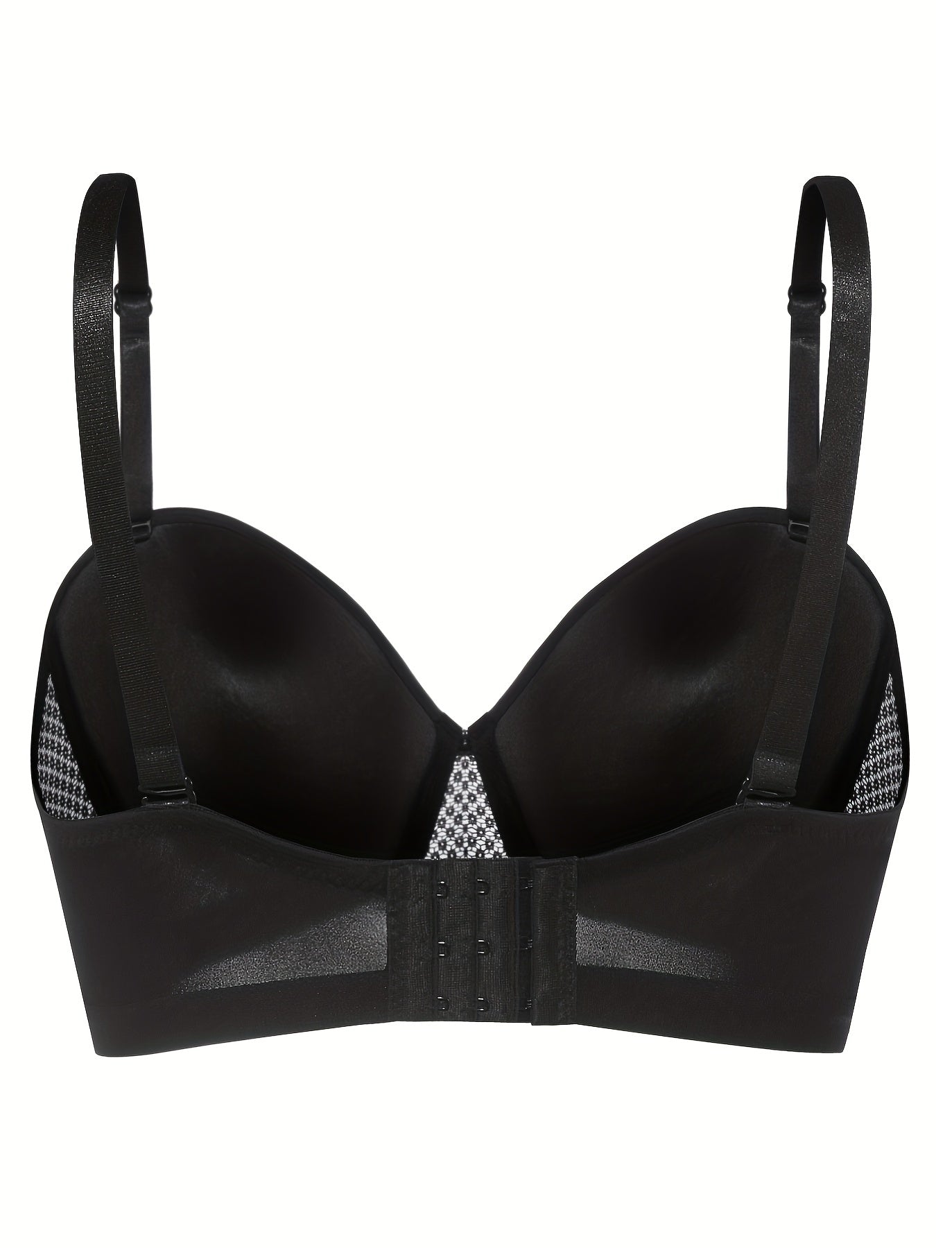 Floral Jacquard Balconette Bra With Removable Straps