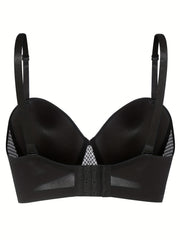 Floral Jacquard Balconette Bra With Removable Straps