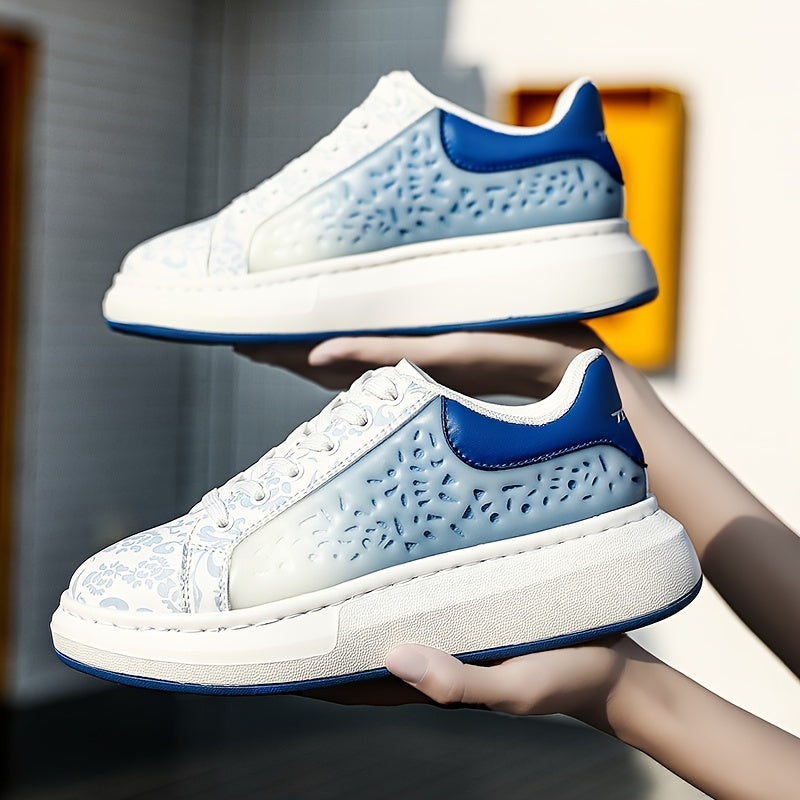 Men's Reflective Color Block Sneakers - Non Slip Outdoor Shoes