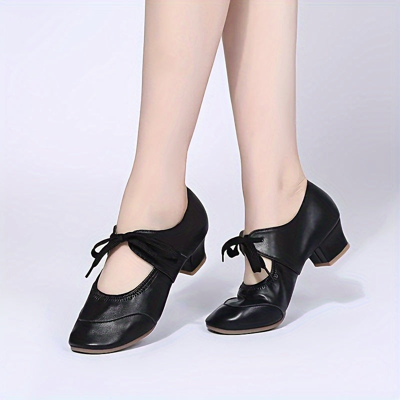 Women's Latin Jazz Modern Dance Shoes Soft Sole Comfort Low Heel Vintage Style