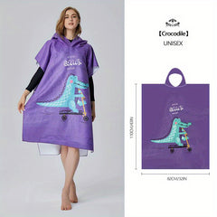 Quick Drying Hooded Beach Towel Microfiber Beach Towel With Hood
