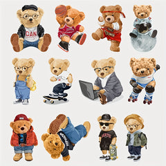 Cartoon Anime Teddy Bear Sticker for Decoration