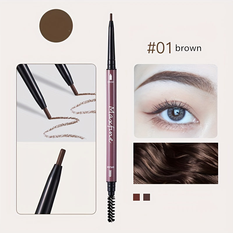 Waterproof Sweatproof Brown Liquid Eyebrow Pen Ultra Slim