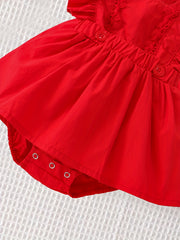 Baby Girls Ruffle Sleeveless Overall Dress Summer Vacation Party Skirt Romper