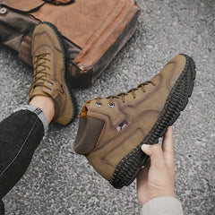 Men's Outdoor Lace up Boots Non slip Walking Shoes