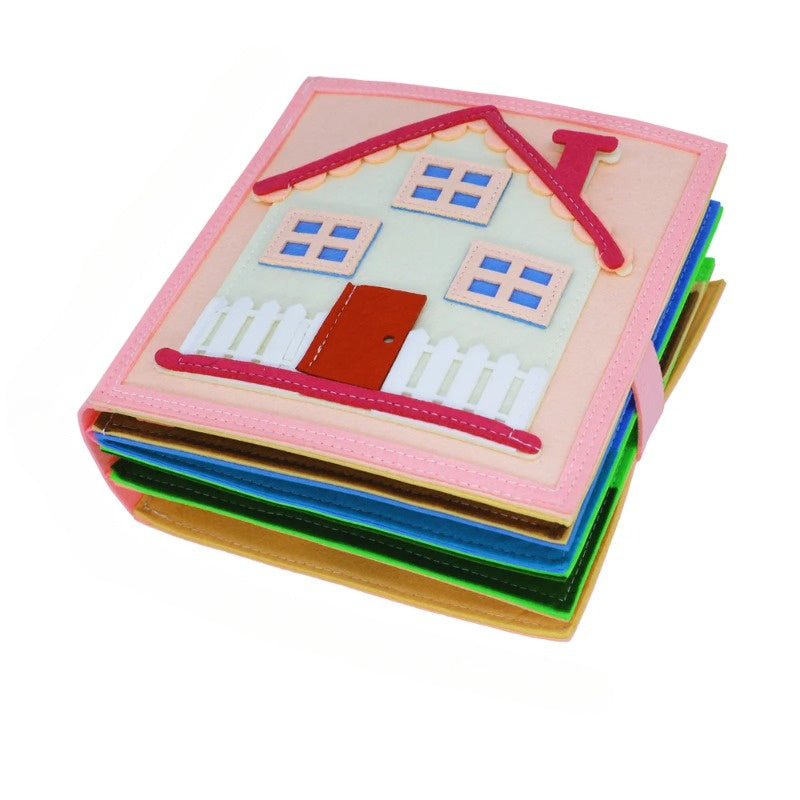 DIY Felt Quiet Book 3D Activities Cloth Story Book Preschool Learning Education