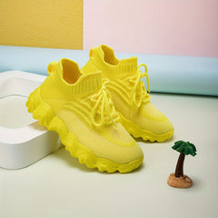 Boys Casual Breathable Woven Shoes Lightweight Non Slip Low Top Running Shoes