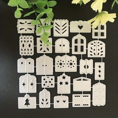 24pcs 3D Window Leaf Ring Metal Cutting Dies Scrapbook Craft Stamping Die