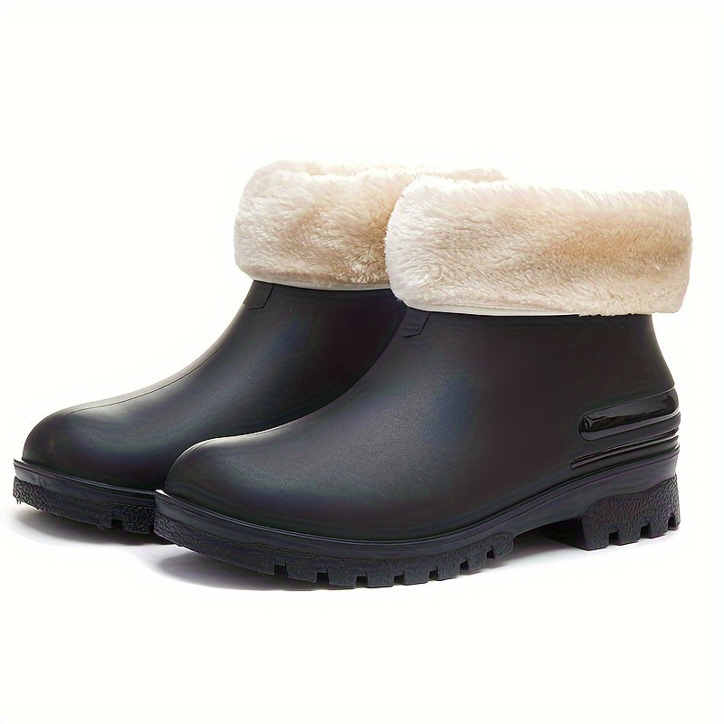 Women's Winter Warm Short Boots Waterproof Shoes Comfortable Rain Boots