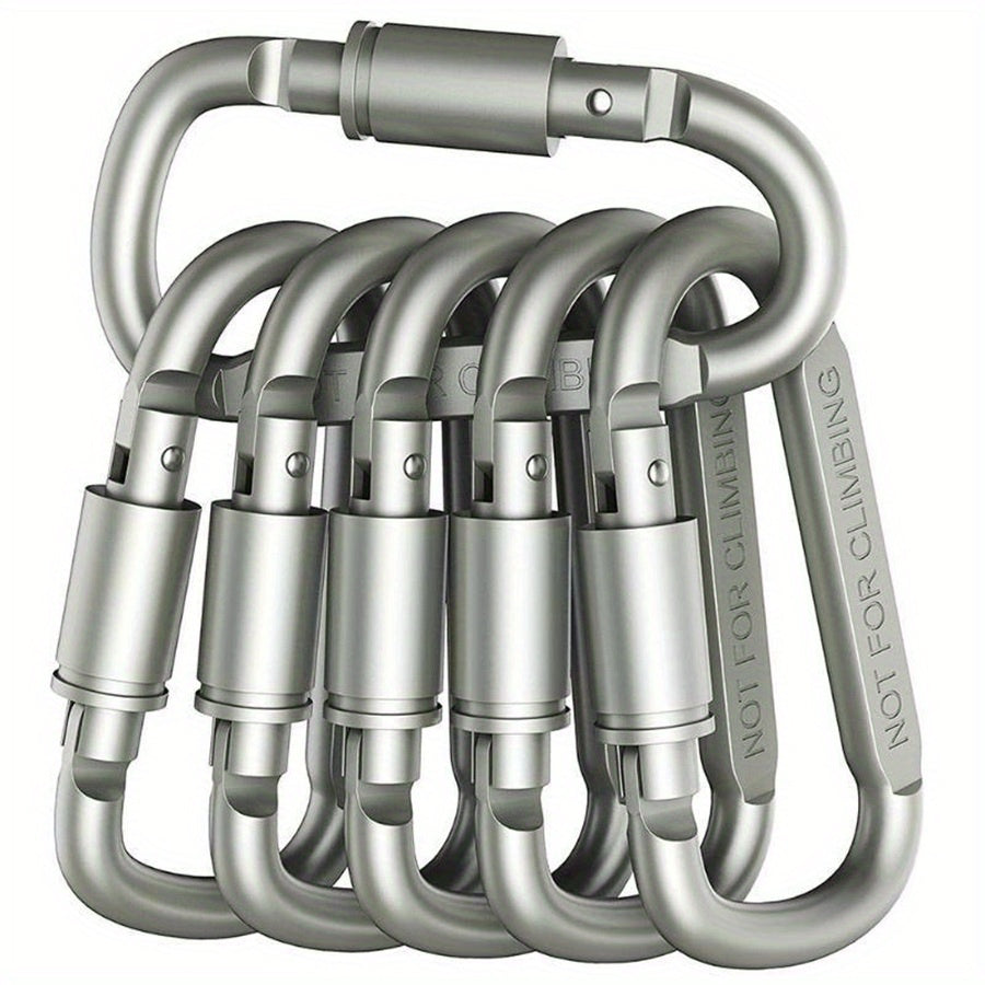 6pcs Aluminum Carabiners for Outdoor Activities