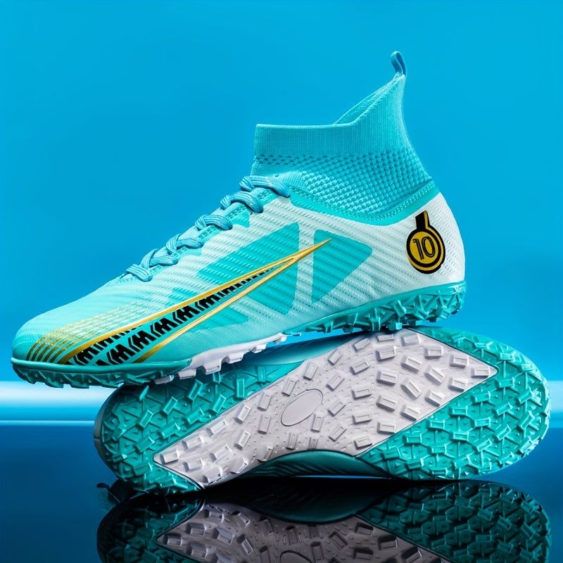High Top Turf Football Boots Anti Skid TF Soccer Cleats