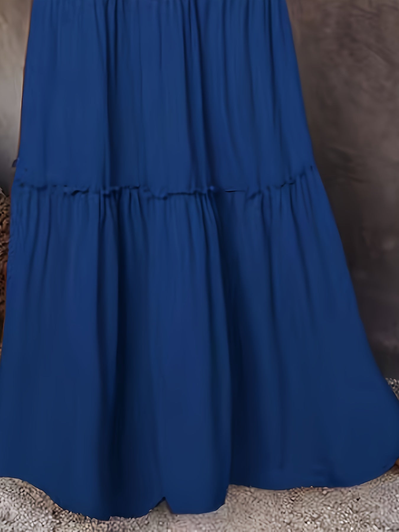 Boho Skirt Smock Maxi Elastic High Rise Drawstring