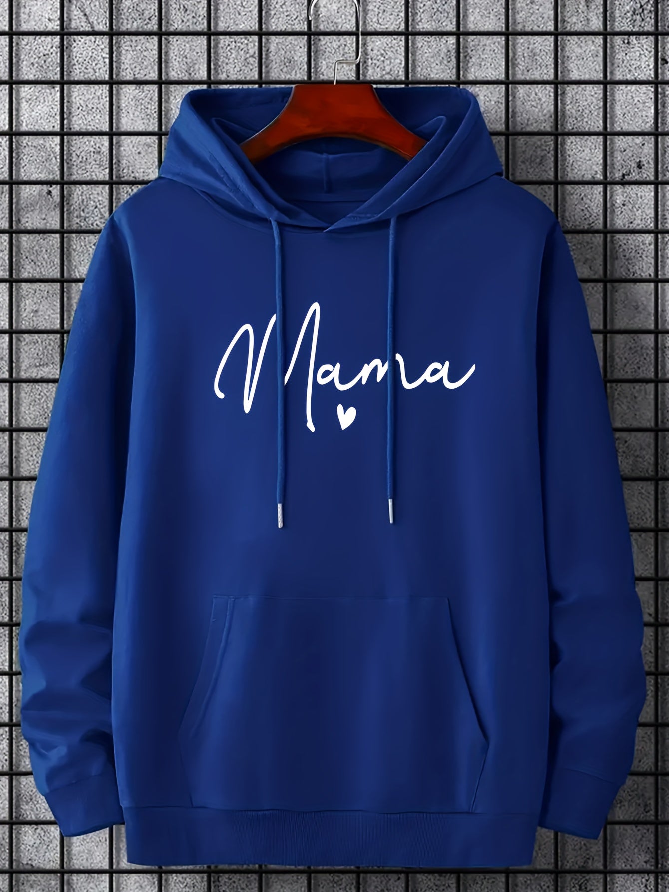 Mama Print Hoodies For Men Graphic Sweatshirt Kangaroo Pocket