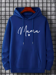 Mama Print Hoodies For Men Graphic Sweatshirt Kangaroo Pocket