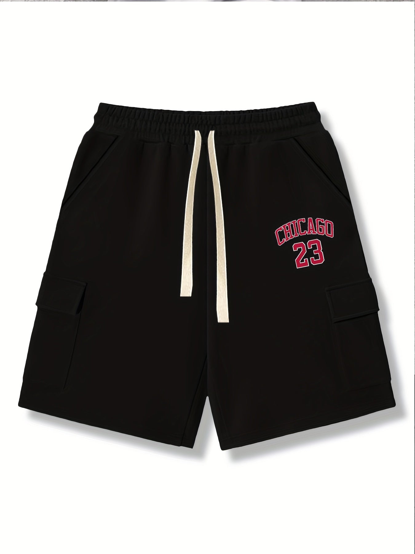 Men's Knee Long Chicago Graphic Shorts