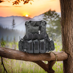 Camouflage Combat Training Vest - Adjustable Outdoor Tactical Vest Kit
