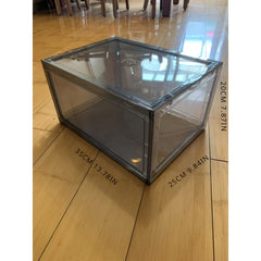 Plastic Shoe Storage Box with Door Dustproof Shoe Collection Display Holder