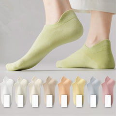 10 Pairs Solid Ankle Socks Soft & Lightweight Low Cut Sports Socks Women's