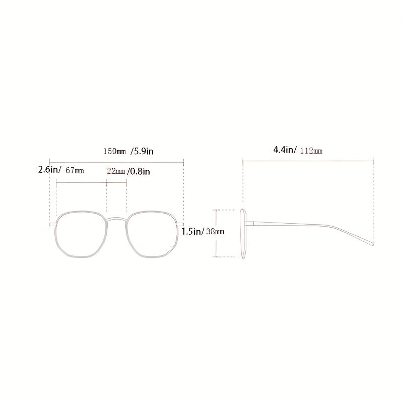 Y2K Rimless Sunglasses Flat Top Cyberpunk Eyewear