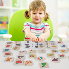 Montessori Shape Toy Animal Fruit Shadow Pairing Blocks Puzzle Game