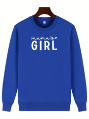 Girls Mama's Girl Crew Neck Sweatshirt Top Long Sleeve Pullovers