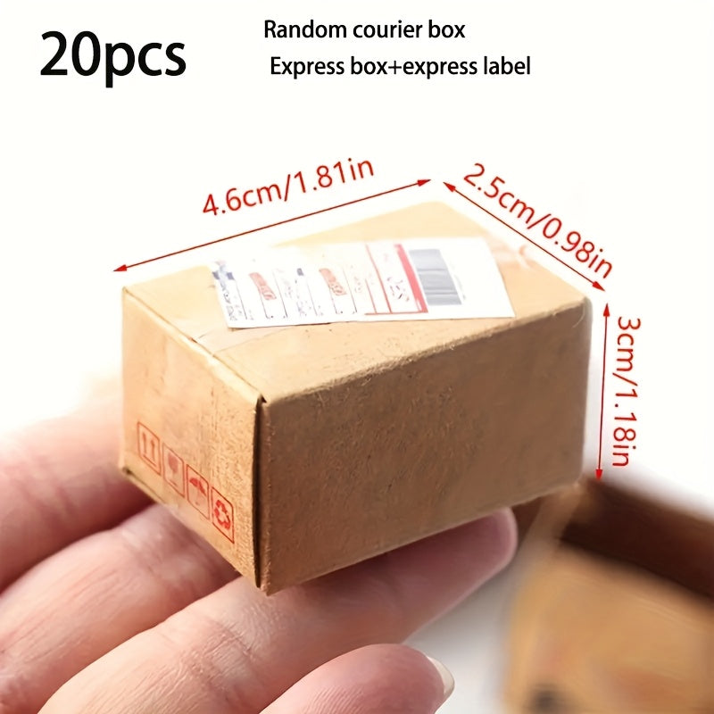 20pcs Realistic Cardboard Boxes for Dollhouses Halloween Christmas