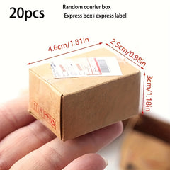 20pcs Realistic Cardboard Boxes for Dollhouses Halloween Christmas