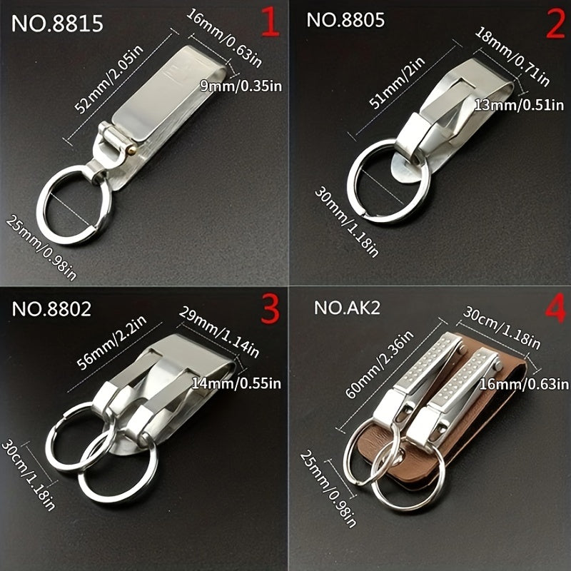 Stainless Steel Keychain Quick Release Key Snap Holder