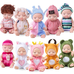 10pcs Mini Baby Toys 10 Realistic Animal Costume Dolls Mixed Dolls
