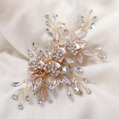 Crystal Flower Hair Clip for Women