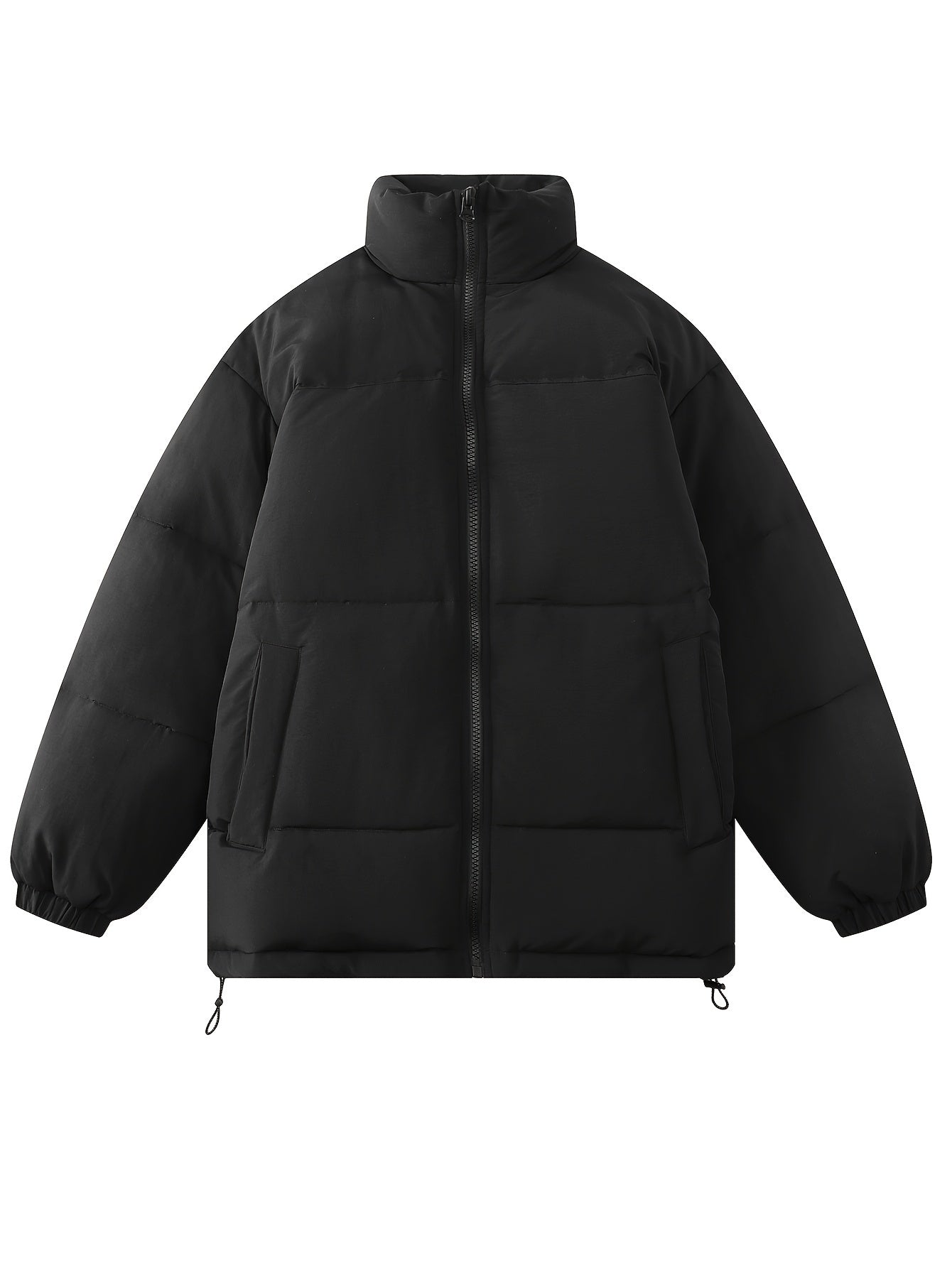 Women's Casual Puffer Jacket Warm Stand Collar Zip Sports Jacket