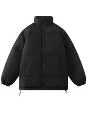 Women's Casual Puffer Jacket Warm Stand Collar Zip Sports Jacket