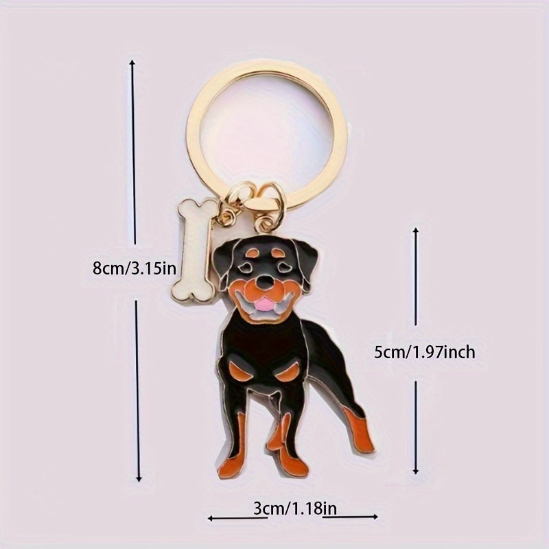 Dog Key Chain Cartoon Puppy Charm Pendant Decoration for Bag Purse Wallet