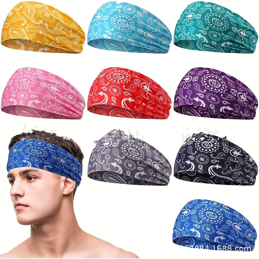 Paisley Pattern Sports Headband Quick Dry Breathable Sweat Wicking