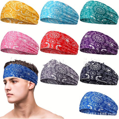 Paisley Pattern Sports Headband Quick Dry Breathable Sweat Wicking