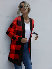 Graphic Print Knit Cardigan for Women