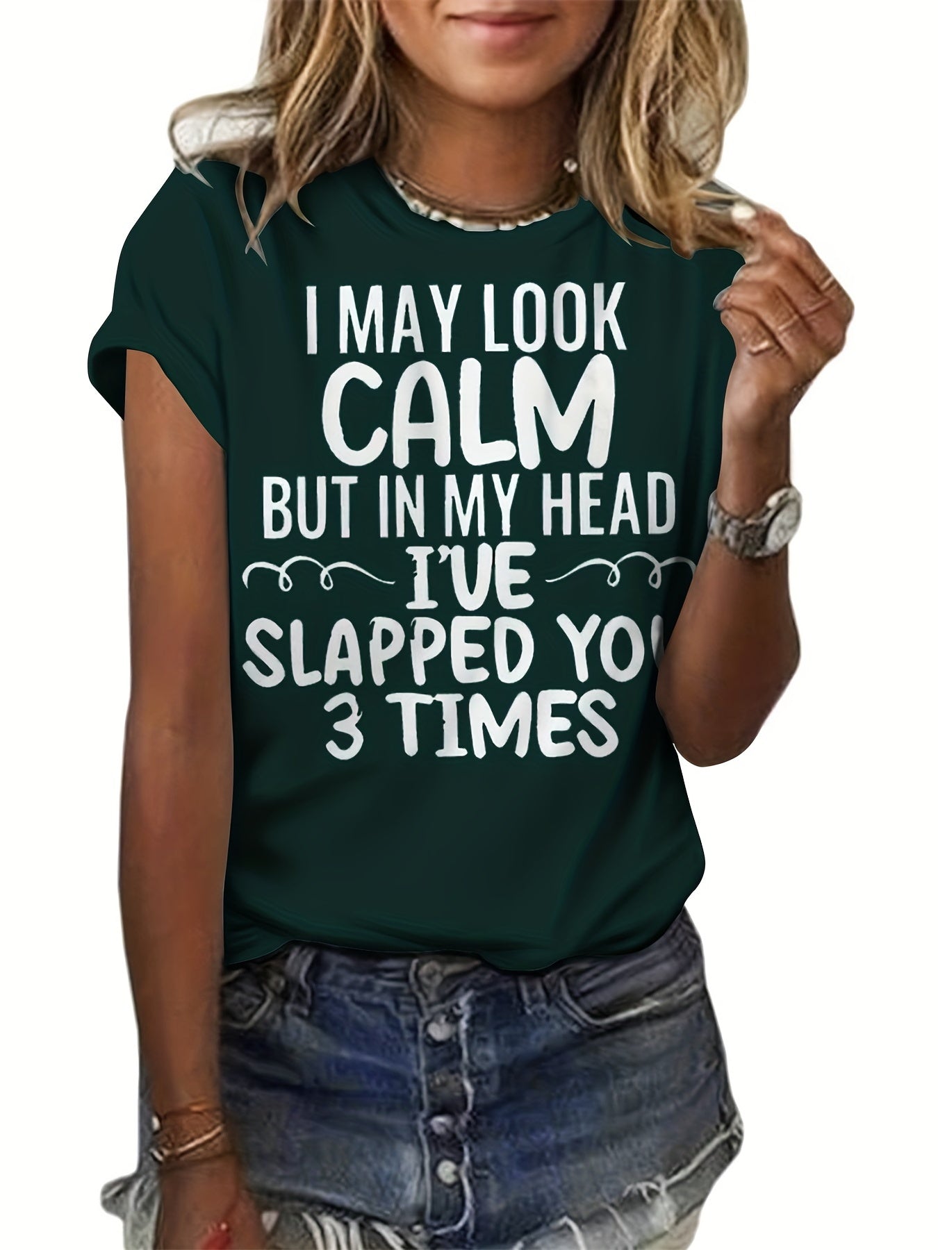 Casual Sports Letter Pattern T-shirt Short Sleeve Women's Tops
