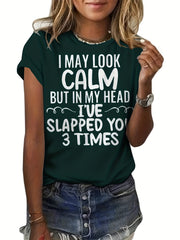 Casual Sports Letter Pattern T-shirt Short Sleeve Women's Tops